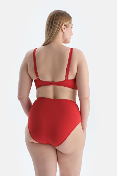 Dagi Red High Waist Bikini Bottom