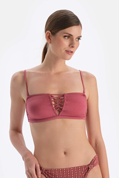 Dagi Strapless Dried Rose Bikini Top
