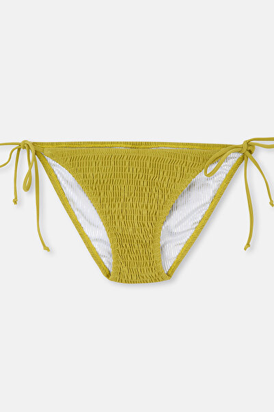 Dagi Oil Green Gipelli Spaghetti Bikini Bottom