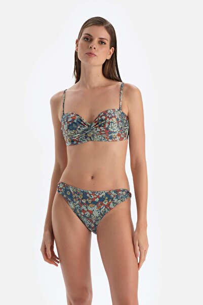 Dagi Στράπλες καλυμμένο τούβλο-μπλε μπικίνι