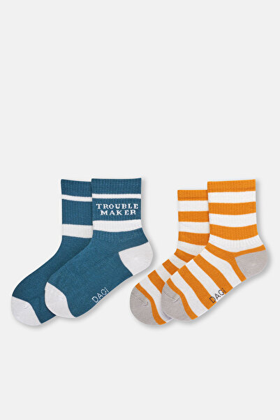 Dagi Petrol Boy Trouble Maker Socks 2-Pece