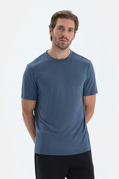 Dagi Μπλουζάκι Indigo Crew Neck με κοντό μανίκι κανονικό Modal