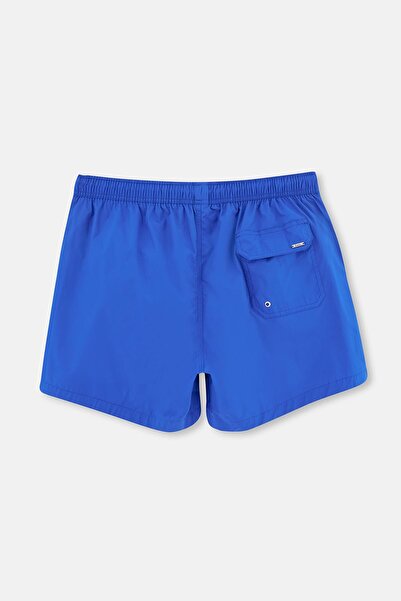 Dagi Mavi Paçası Nakışlı Kısa Şort