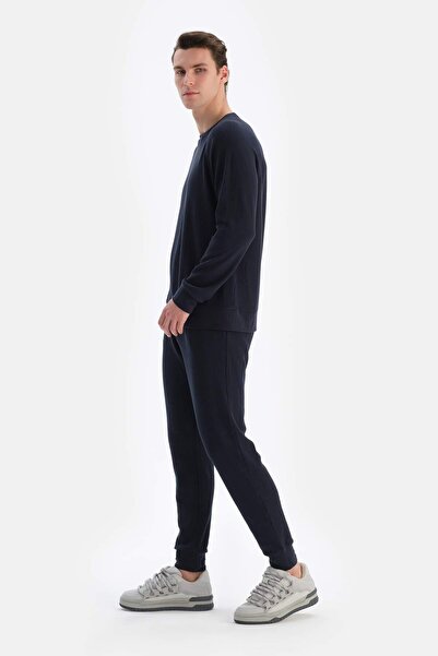 Dagi Waffle Leg Black Jogger Pants