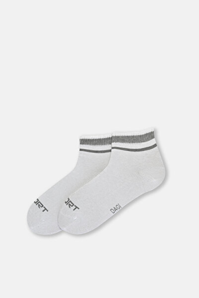 Dagi Λευκές ανδρικές πολύχρωμες ριγέ αθλητικές κάλτσες 2-pack