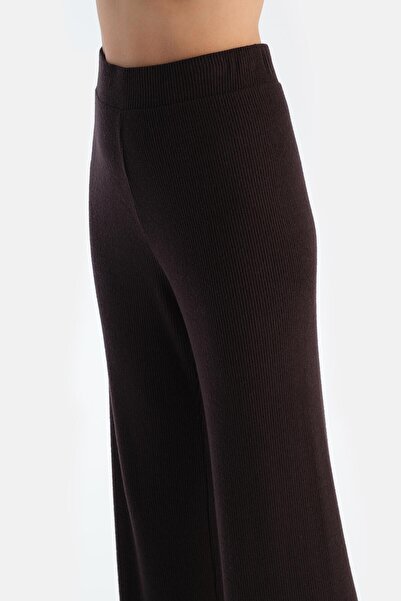 Dagi Dark Brown Wide Leg Camisole Trousers