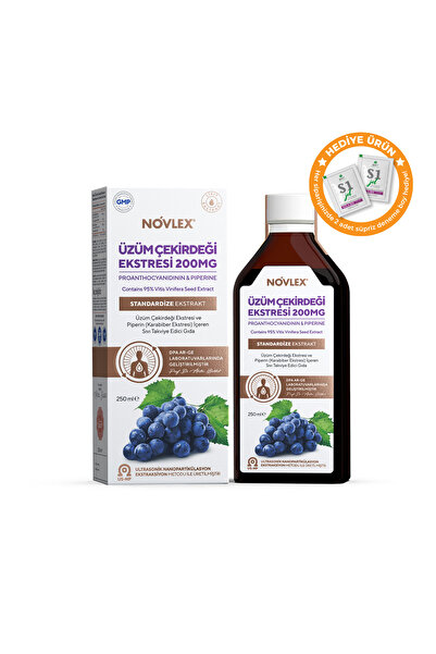 novlex ® Üzüm Çekirdeği (Black Grape Seed) ve Piperin Ekstraktı (Ekstresi) İçeren Sıvı Takviye Edici