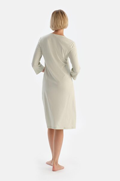 Dagi Long Sleeve Mint Green Lace Nightgown