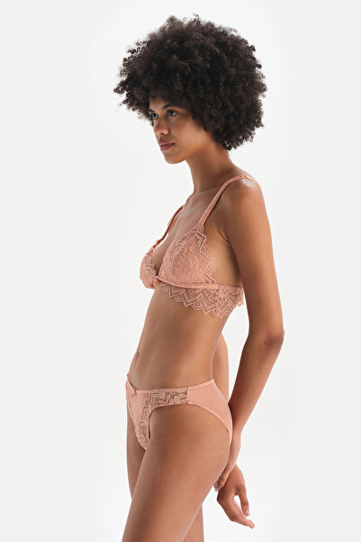 Dagi Somon Dantel Biye Detaylı Soft Sütyen