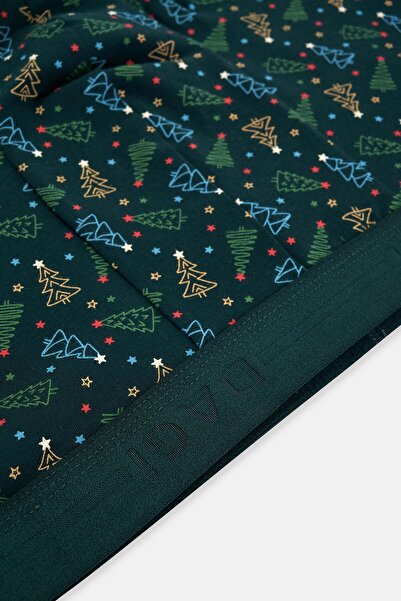 Dagi Βαμβακερά μπόξερ με σκούρο πράσινο σχέδιο