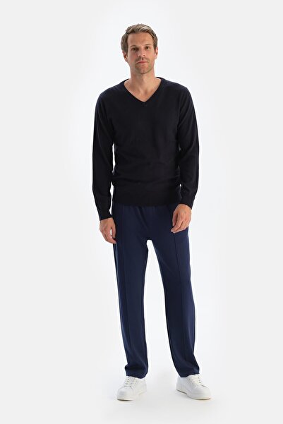 Dagi Antrasıt Erkek Kaşmir Karışımlı V Yaka Triko