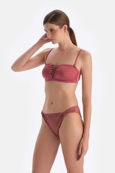 Dagi Strapless Dried Rose Bikini Top