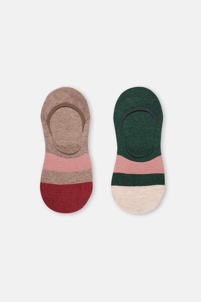 Dagi Șosete de balerină colorate pentru femei, kaki, pachet de 2