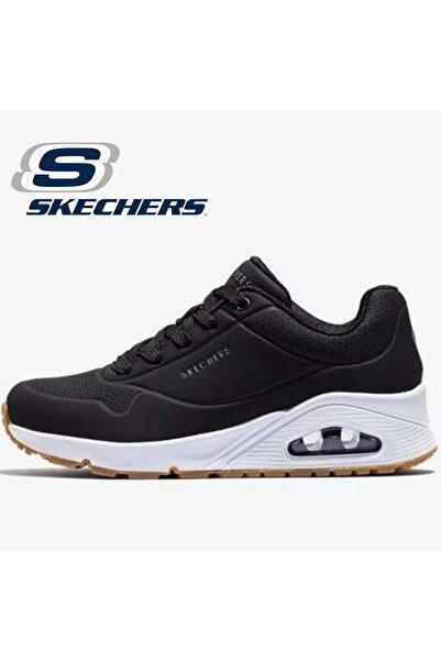 SKECHERS Uno Stand On Aır 73690 Unisex Spor Ayakkabı SİYAH-BEYAZ