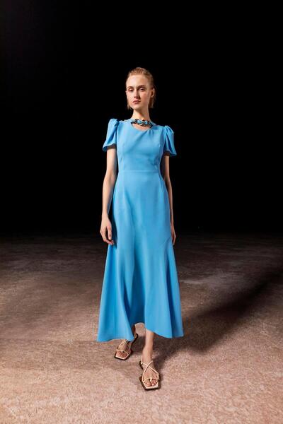 KAMEYA 40215 Model Blue Dress