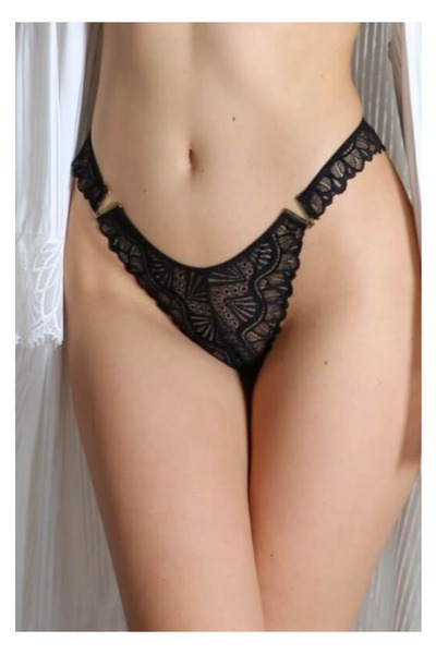 Sevinç tekstil Narince Kadın Külot Siyah Dantel Detaylı Günlük İç Giyim