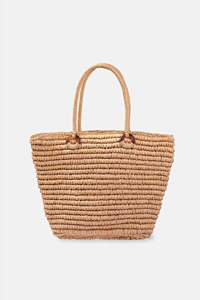 Dagi Ψάθινη μπεζ τσάντα 3