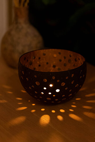 Anadolu Saray Çarşısı Özel Dizayn Hindistan Cevizi Mumluk | Bahçe Tasarımı Do...