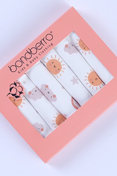 Bondberro 7'li Ağız Silme Mendili %100 Pamuk 20 x 20 Cm ( Güneş )