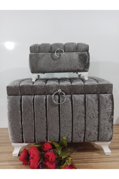 Sonem Çeyiz Sandık Gelin Damat Nişan Bohça Kutu Çeyiz Sandığı 5li 0329