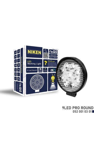 Niken Çalışma lambası ledli yuvarlak 22-27w 9 ledli