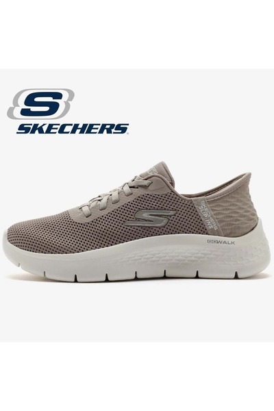 SKECHERS Go Walk Fles Slip-İns 124975TK Günlük Kadın Spor Ayakkabı BEJ