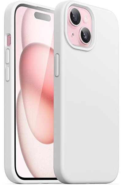 UCHOICE غطاء آيفون 15 مخملي من الداخل مع كاميرا مرتفعة من السيليكون الناعم با...