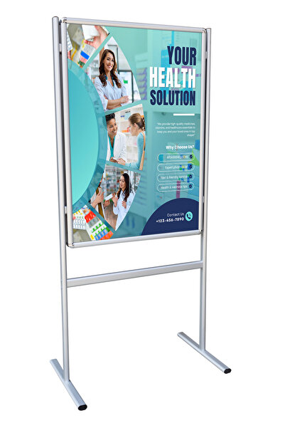 DESMARK B2 50x70 Ayaklı Tek Taraflı Poster ve Bilgi Panosu İnfo Afiş & Reklam...