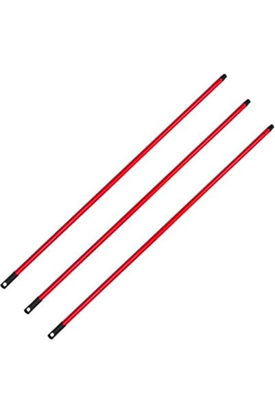 MG HOME Metal Sap Vidalı Kırmızı Sap Fırça Sopası ( 3 Adet )