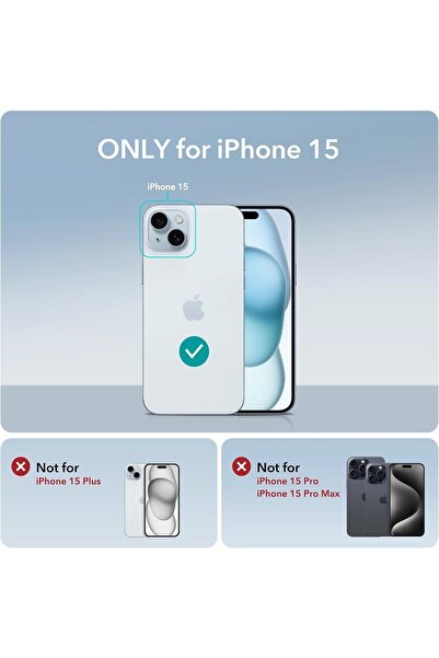 UCHOICE İPhone 15 Kılıf İçi Kadife Kamera Yükseltili Lansman Silikon Kapak Siyah