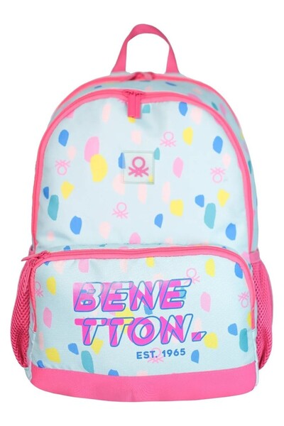 United Colors of Benetton Patterned Girl's 3-Piece School Bag Set - Double Main Compartments