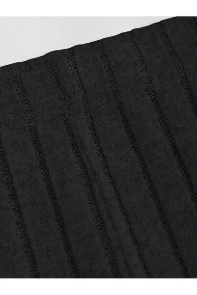 Marin Star Fekete rugalmas Lycra aszimmetrikus pánt nélküli öltöny - oldalsó összegyűjtött