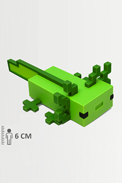FigürDizayn Minecraft Axolotl Aksolotl Yeşil Pembe Figür
