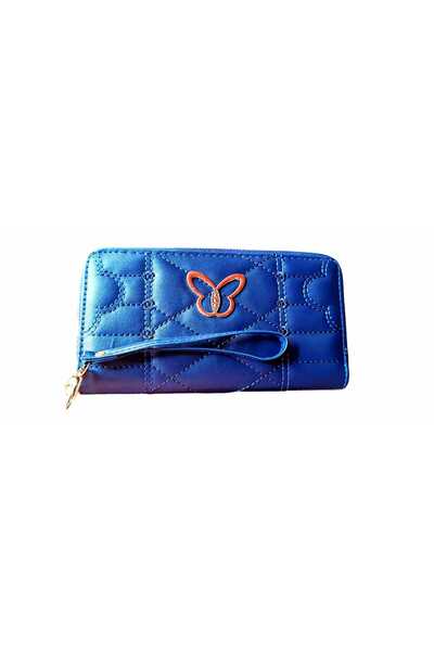 duoguo Navy blue women's fashion wallet - double space for organization