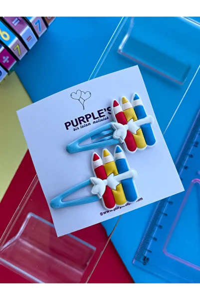 PURPLE'S BİR TUTAM MUTLULUK Pen Object Snap School Buckle Double // Girl's Buckle