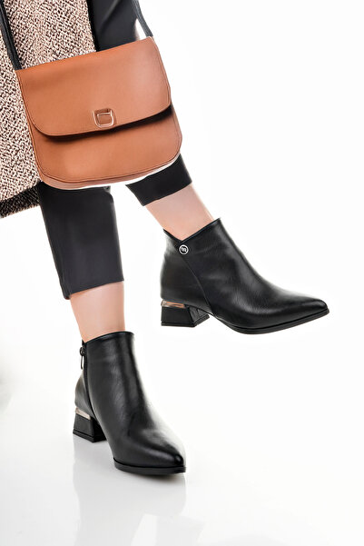 Burando Kadın Siyah Topuklu Bot – Su Geçirmez, Kaydırmaz ve Ortopedik