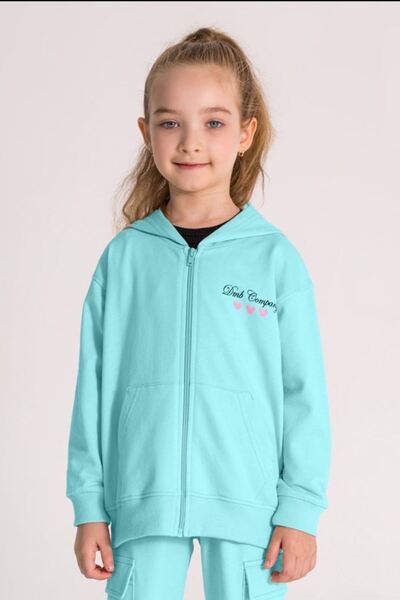 HAUSEkids 3-8 Years Happy Colors Girl's Cardigan-Turquoise