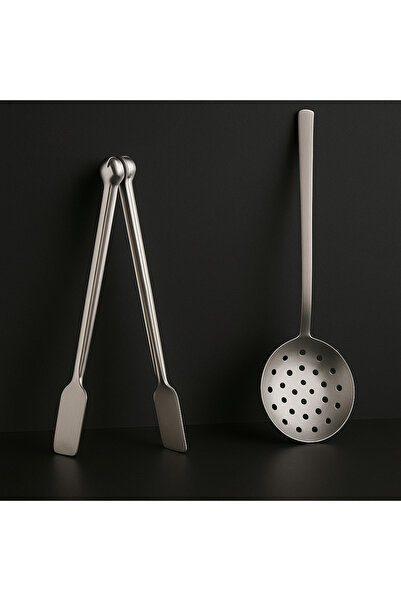 Metler Stainless Steel Tongs + Perforated Spatula Set |   Ergonomic |   Durab...