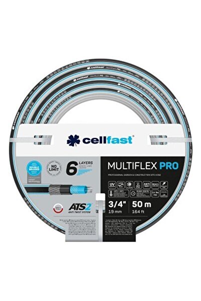 Cellfast Multiflex Pro 6 Katmanlı Bahçe Sulama Hortumu 3/4\