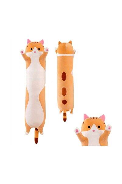 OEM Plush toy and pillow in the shape of a cat, brown, 50 cm