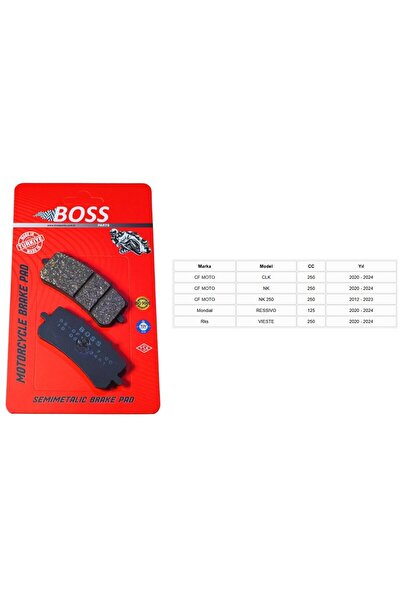 BOSS ÖN FREN DİSK BALATASI [CF01] ORGANİK - CF MOTO CLK250, NK250, MONDİAL RESSİVO, RKS VİESTE250