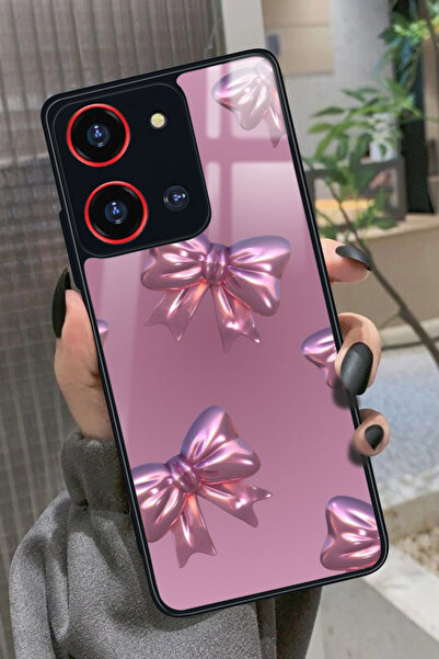 Reeder S19 Max Pro S 108 MP (Zoom) Uyumlu Pembe Kurdele Tasarımlı Glossy Prem...