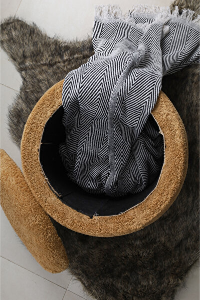 PUFMANYA LAVİNYA X-LARGE 45 CM X 45 CM SANDIKLI PUF PELUŞ KUMAŞ PUF KOLTUK