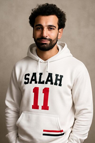 CLASSY.MODA Φούτερ Salah 11 με κουκούλα – Μοτίβο με σημαία Αιγύπτου – Φούτερ ...