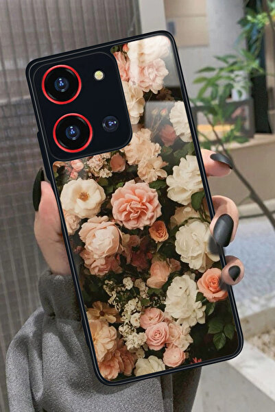 Reeder S19 Max Pro S 108 MP (Zoom) Uyumlu Pembe Çiçek Tasarımlı Glossy Premiu...
