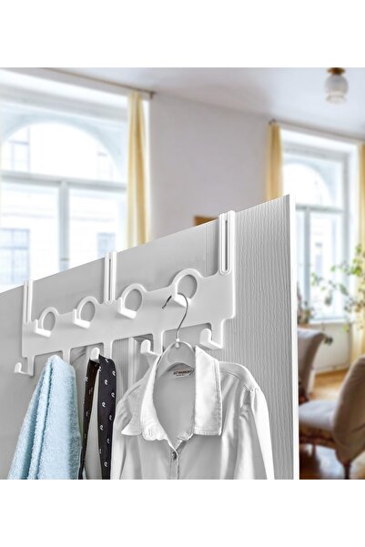 ESA LİFE 9 Kancalı Kapı Arkası Askılık Plastik, Duvara Montajsız, Kolay Takılabilir, Şık Tasarım