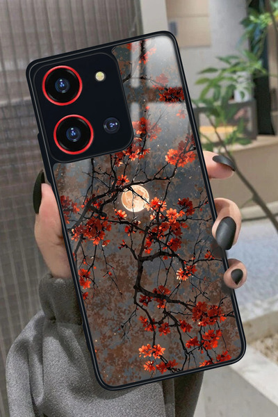 Reeder S19 Max Pro S 108 MP (Zoom) Uyumlu Van Gogh Kırmızı Ağaç Tablo Tasarım...