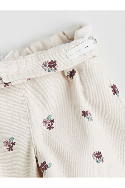 LC Waikiki Wideleg Floral Girl's Trousers