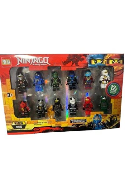 Ninjago Set 12 jucării cu accesorii, multicolor, 3+ ani