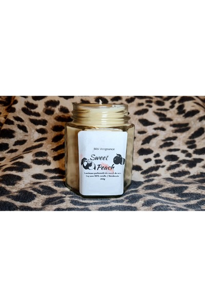 bibi 100% soy wax scented candle - Peach&Plum - - 200 grams